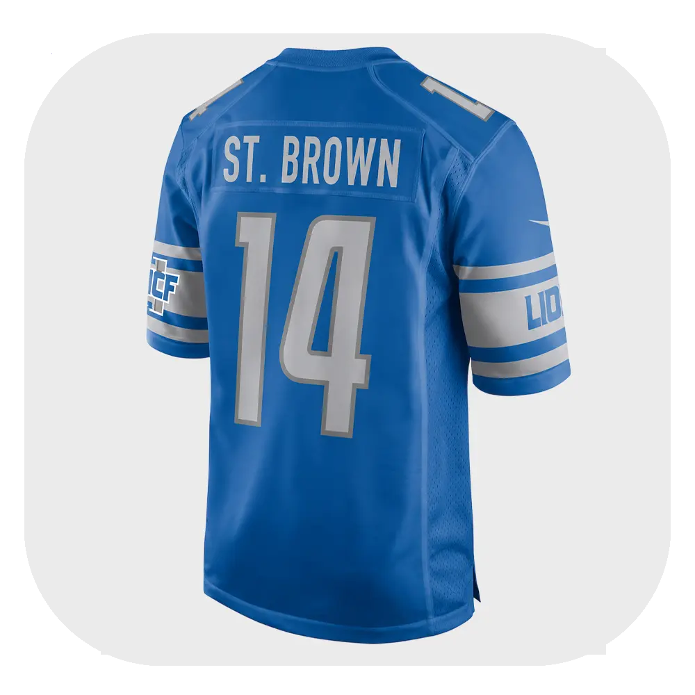 Amon-Ra St. Brown Blue Jersey