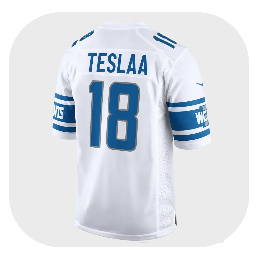 Isaac Teslaa Jersey In White Back View