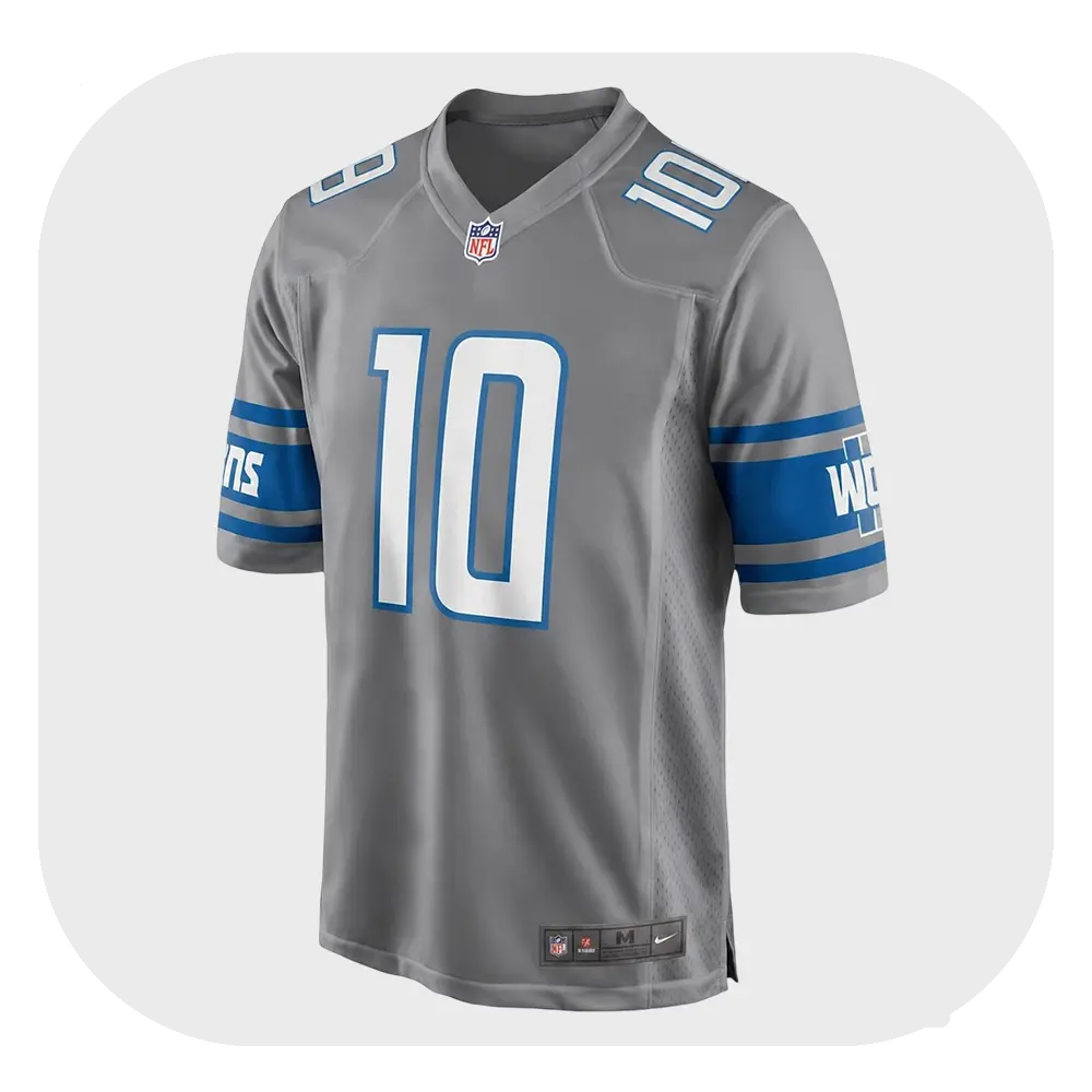 Isiah Pacheco Grey Jersey 1