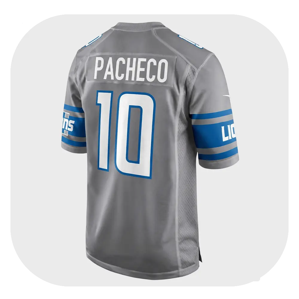 Isiah Pacheco Grey Jersey 2