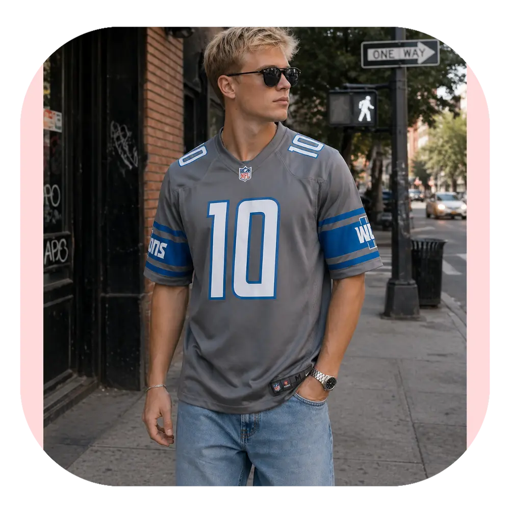 Isiah Pacheco Grey Jersey 4