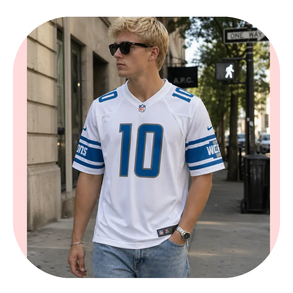 Isiah Pacheco White Jersey 4