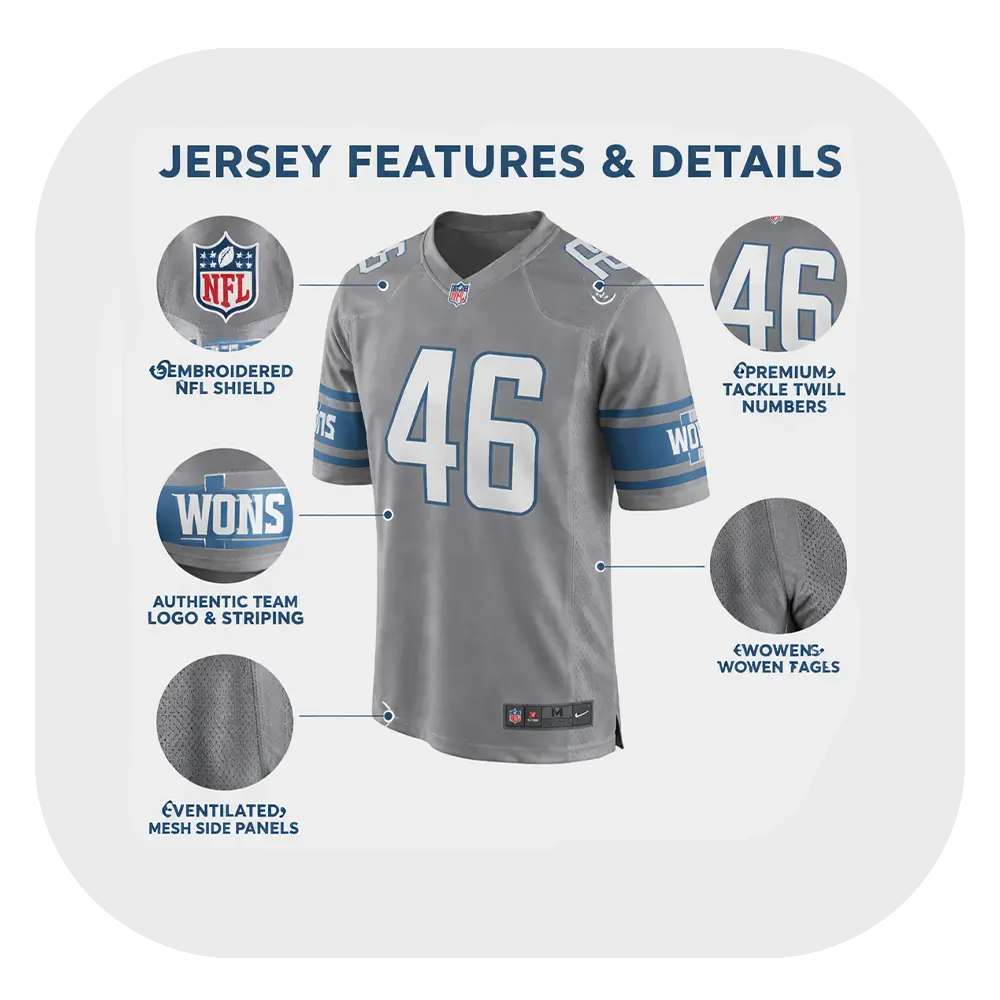 Jack Campbell Grey Details Jersey