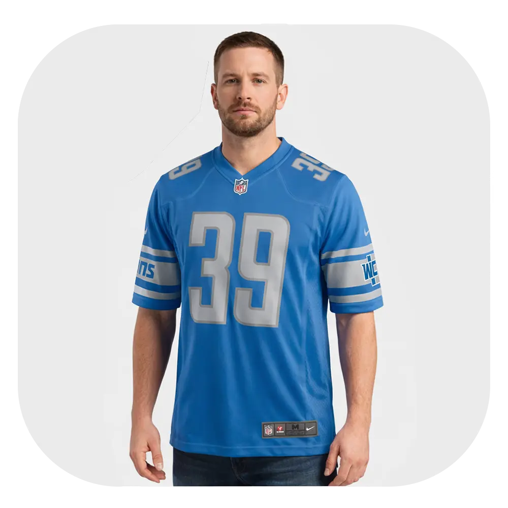 Jake Bates Blue Jersey #39 Angled Side View