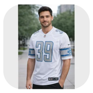 Jake Bates white jersey front view number 39