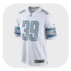 Jake Bates white football jersey worn by model front view stylish fan apparel