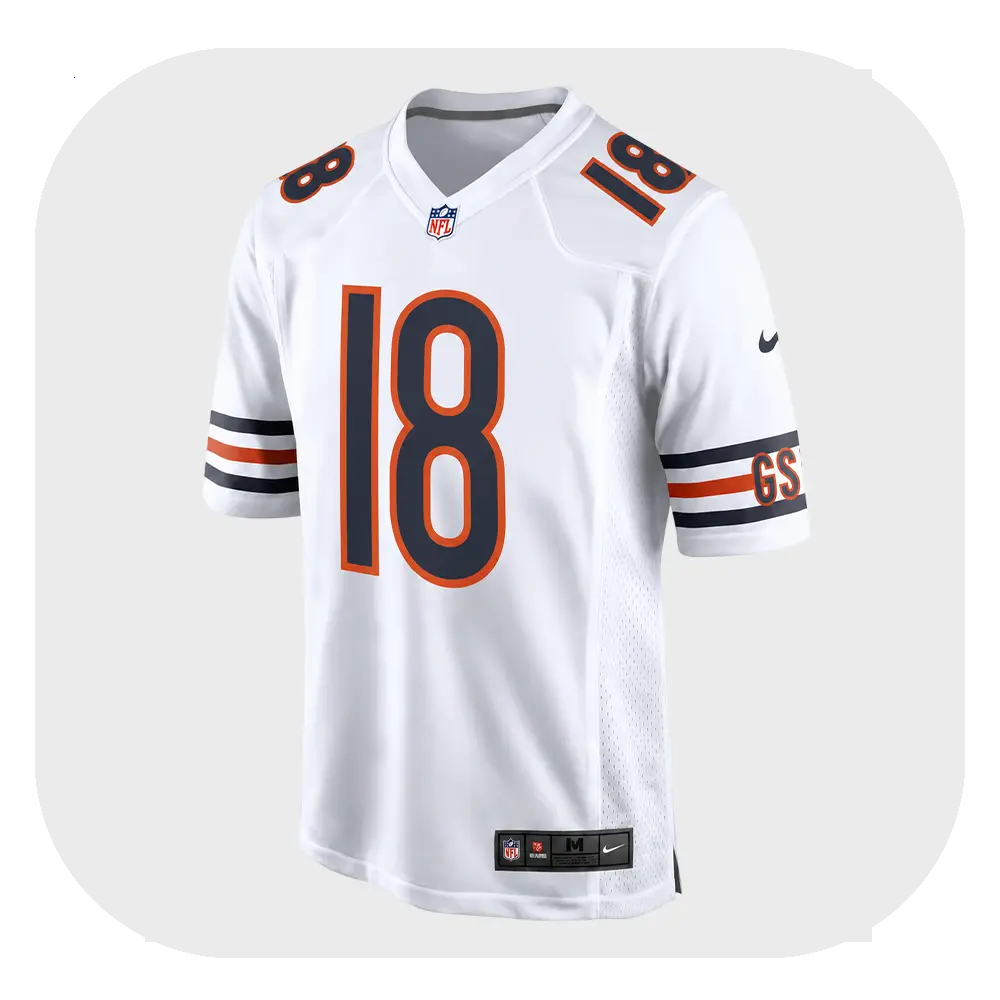 Caleb Williams #18 Bears White Jersey