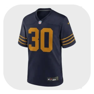 Chris Brooks Packers Game Navy Jersey