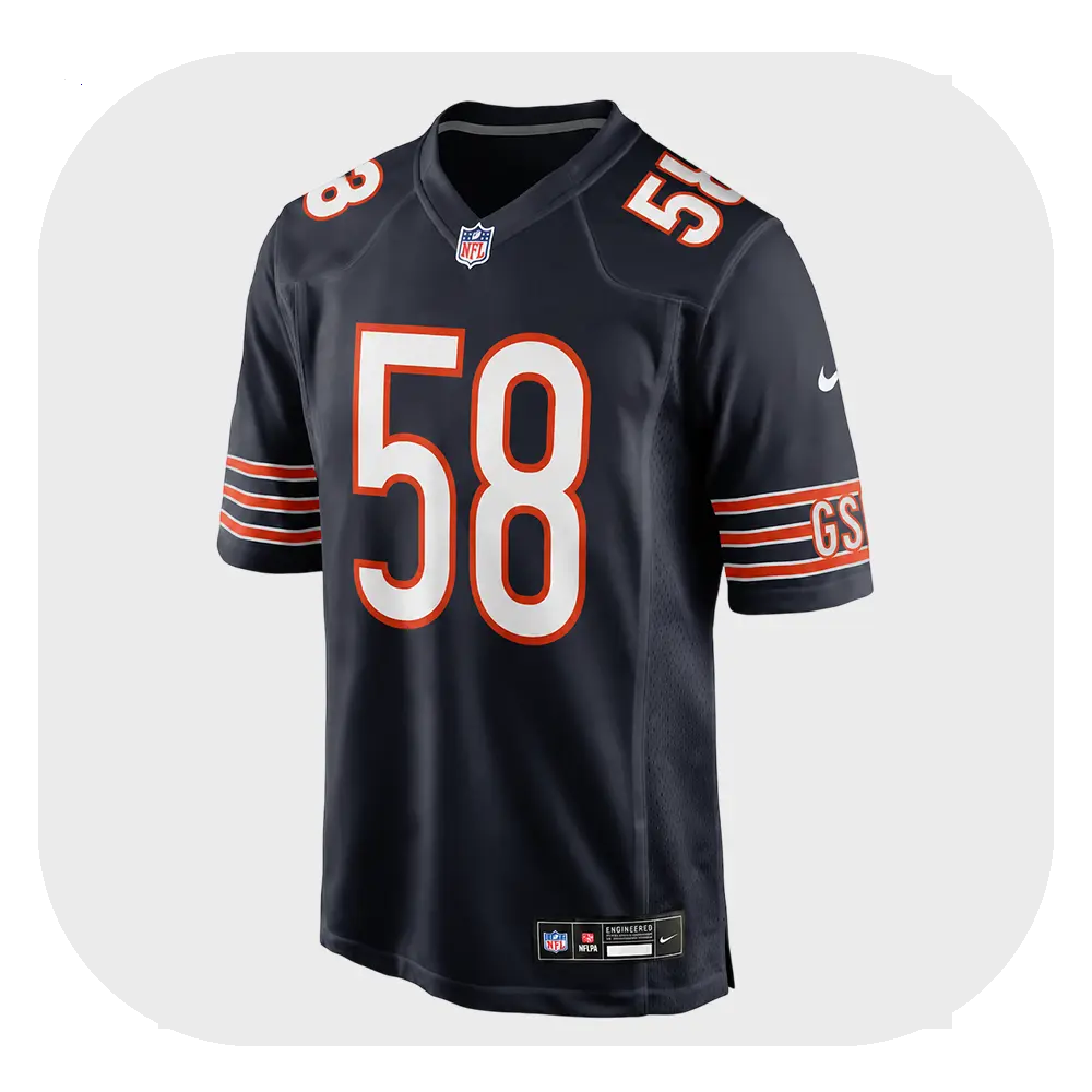 Darnell Wright #58 Bears Navy Jersey