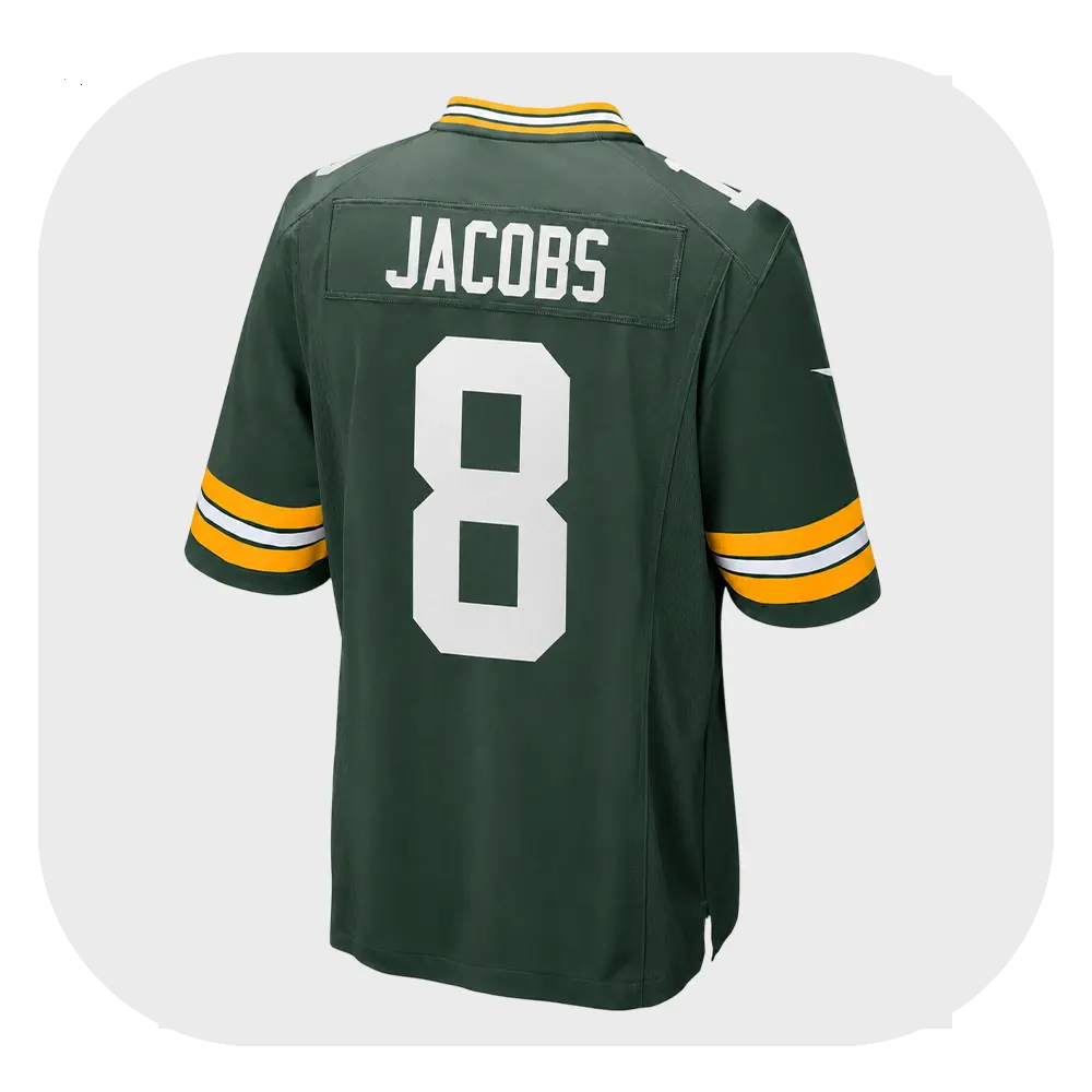 Jacobs Green Game Fan #8 Jersey
