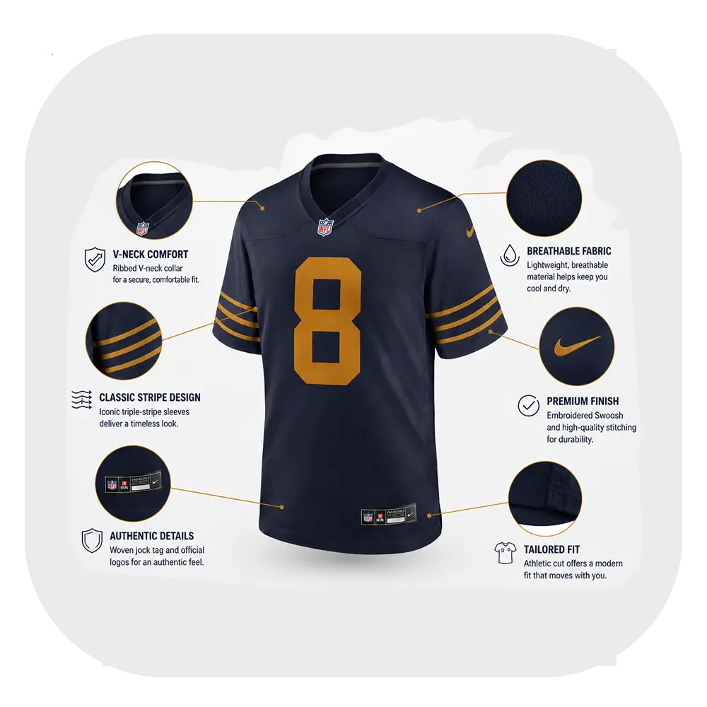 Josh Jacobs Navy Fan Jersey