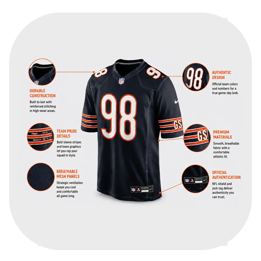Montez Sweat Navy Jersey