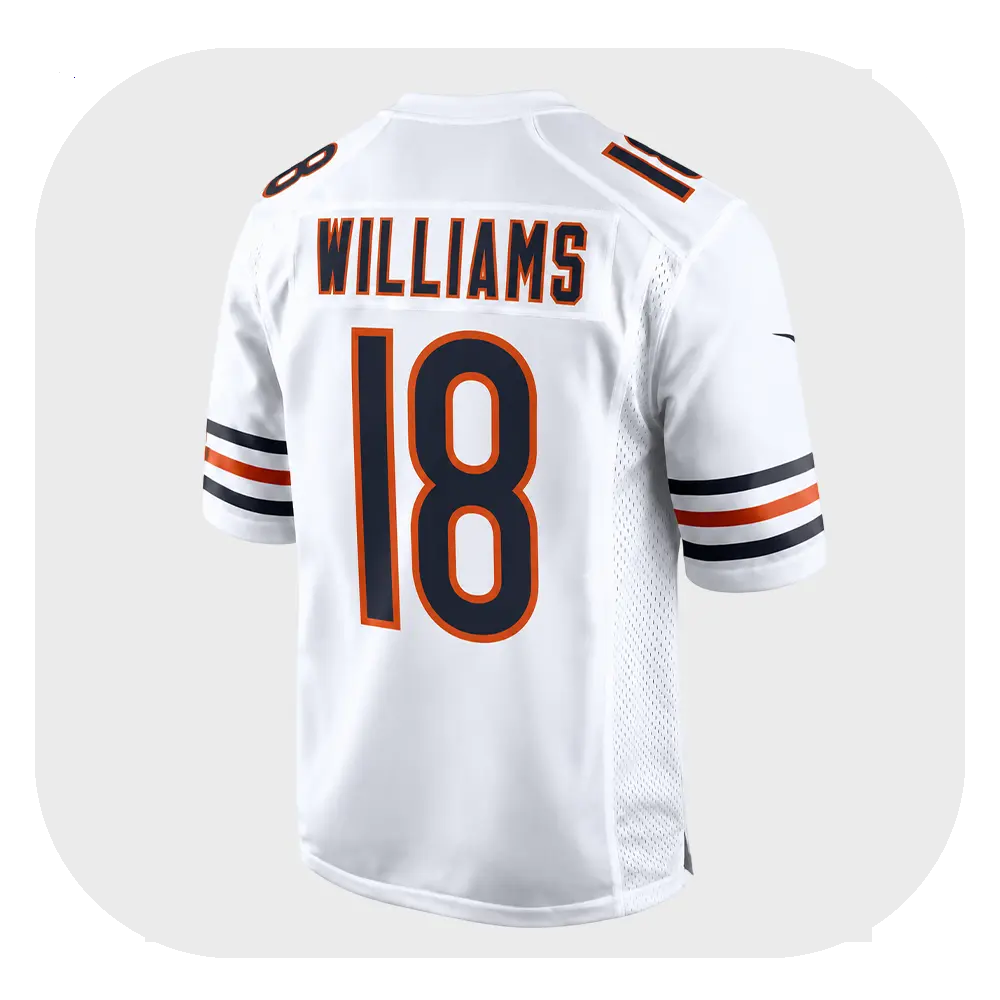 Williams #18 Bears White Jersey